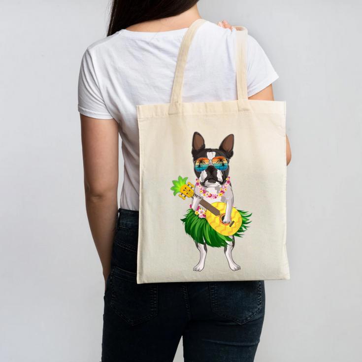 Hawaiian Boston Terrier Dog Pineapple Ukulele Summer For Men Women Girls Kids Canvas Tote Bag, trending gift
