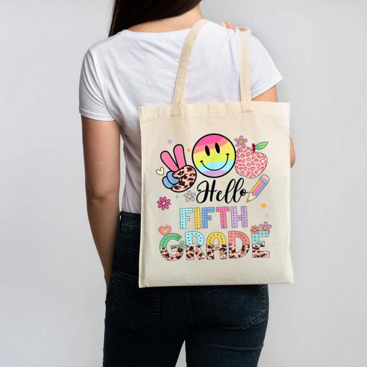 Hello 5th Grade Boy Girl Teacher Back To School 5th Grade Canvas Tote Bag