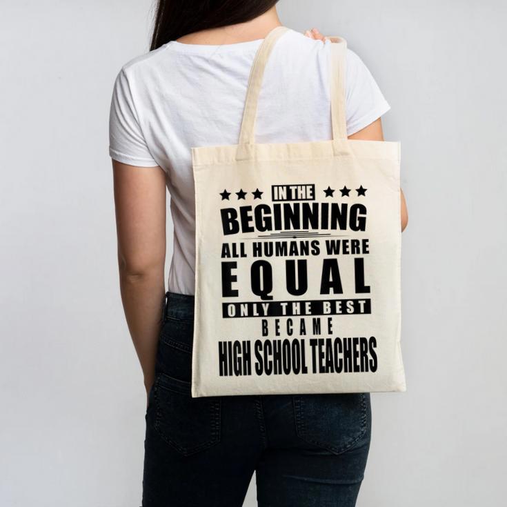 High School Teacher Personalized Canvas Tote Bag