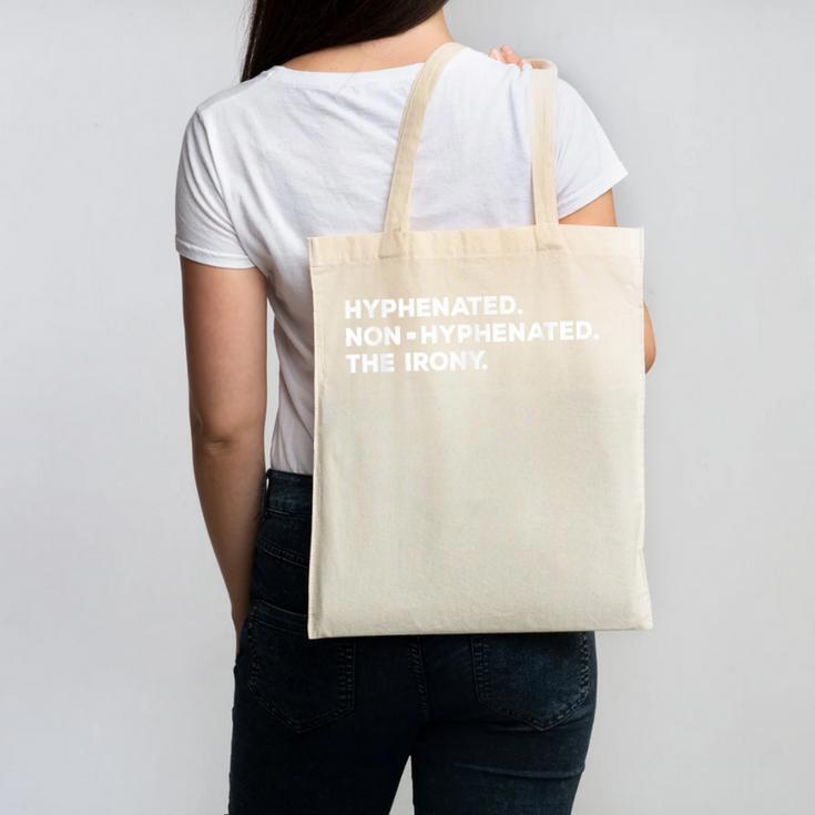 Hyphenated Irony Joke English Grammar Teachers Gag Canvas Tote Bag, English Teacher Gifts, trending gift Hyphenated Irony Joke English Grammar Teachers Gag Canvas Tote Bag, English Teacher Gifts, trending gift