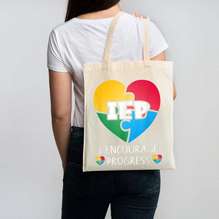 IEP I Encourage Progress Special Education School Teacher Canvas Tote Bag, trending gift IEP I Encourage Progress Special Education School Teacher Canvas Tote Bag, trending gift