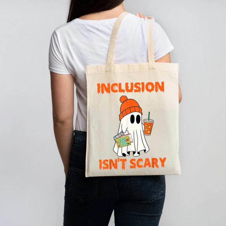 Inclusion Isn't Scary Shirt Halloween SLP Sped Teacher Canvas Tote Bag, trending gift