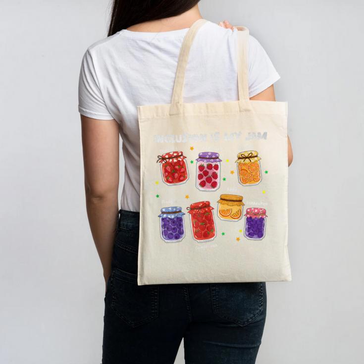 Inclusion Is My Jam Special Education Teacher Para Autism Canvas Tote Bag, trending gift
