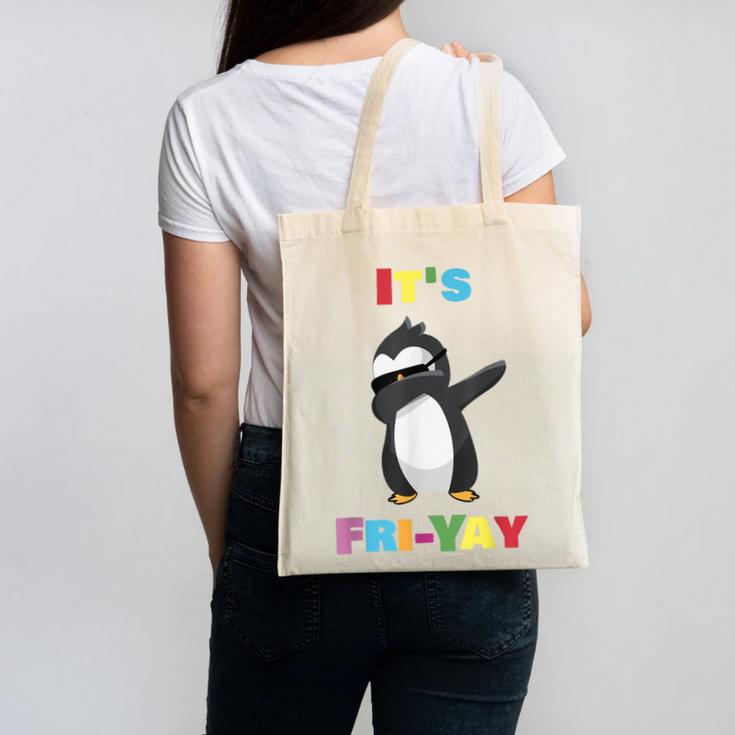 It's Fri-Yay Dabbing Penguin Friday Weekend Teacher Student Canvas Tote Bag, trending gift It's Fri-Yay Dabbing Penguin Friday Weekend Teacher Student Canvas Tote Bag, trending gift