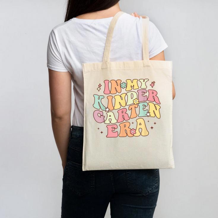 In My Kindergarten Era Retro Back To School Teacher Student Canvas Tote Bag