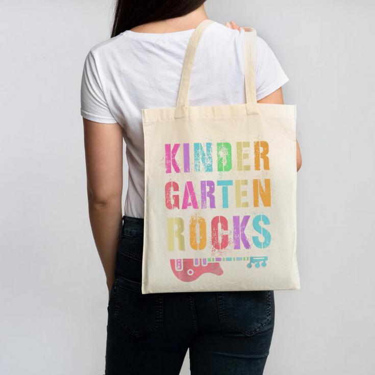 KINDERGARTEN ROCKS Teacher Crew Rock Star Kinder Team Canvas Tote Bag, trending gift KINDERGARTEN ROCKS Teacher Crew Rock Star Kinder Team Canvas Tote Bag, trending gift