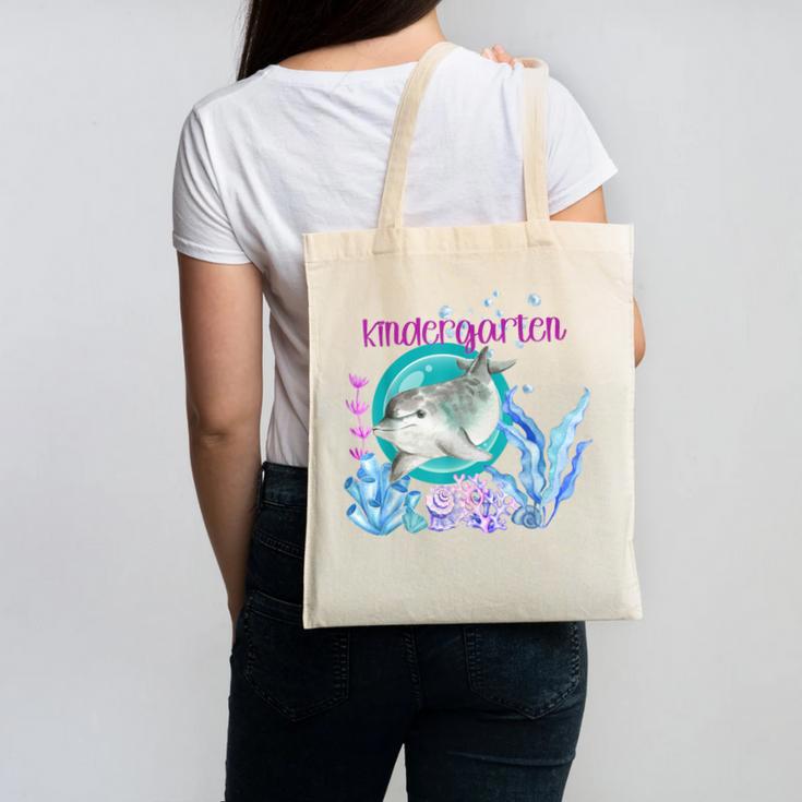Kindergarten Teacher Dolphin Ocean Life Teaching Team Spirit Canvas Tote Bag