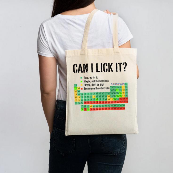 Can I Lick It Periodic Table Chart Science Teacher Canvas Tote Bag