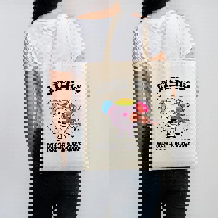 Little Miss Music Teacher Music Teacher Team Canvas Tote Bag