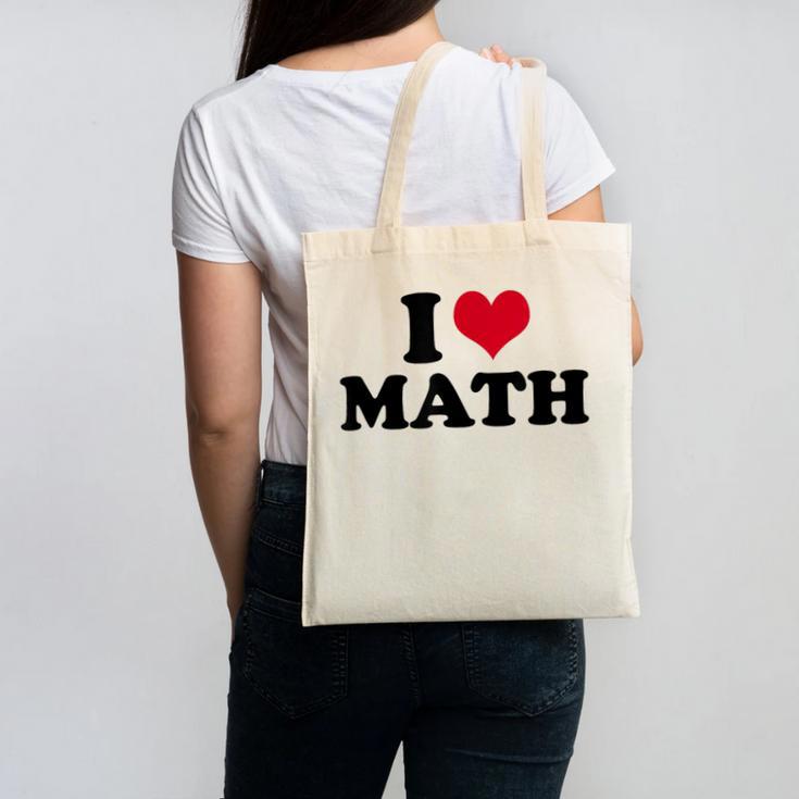 I Love Math Teacher Canvas Tote Bag