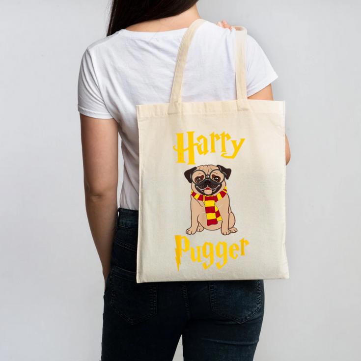 Lovely Harry Pugger Pug Canvas Tote Bag, trending gift
