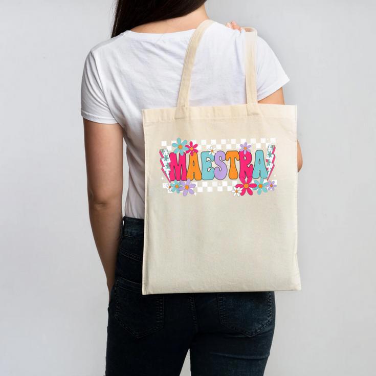 Maestra Teacher Spanish Back To School First Day Of School Canvas Tote Bag, trending gift Maestra Teacher Spanish Back To School First Day Of School Canvas Tote Bag, trending gift