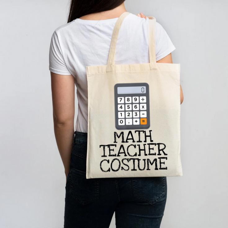 Math Teacher Costume Tshirt Halloween High School Calculator Canvas Tote Bag