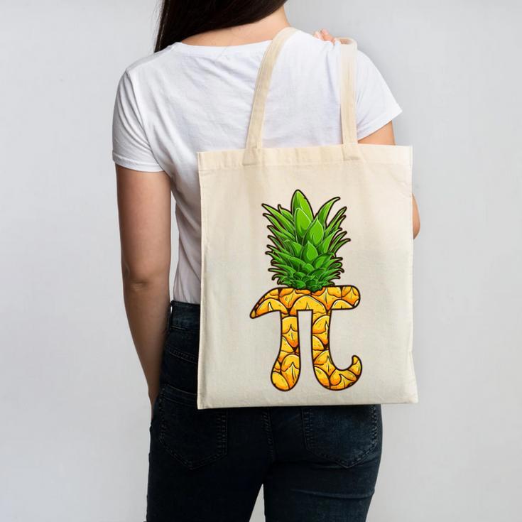 Math Teacher Hawaiian Shirts Pineapple Pi Day Symbol Canvas Tote Bag, trending gift