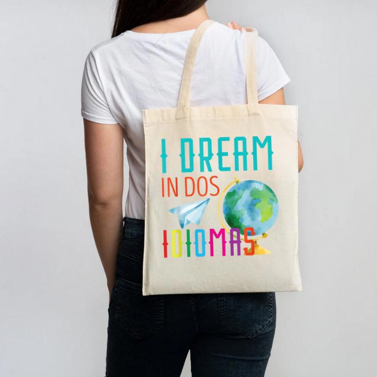 Multilingual Teacher In Dos Idiomas Linguist Language Canvas Tote Bag, trending gift Multilingual Teacher In Dos Idiomas Linguist Language Canvas Tote Bag, trending gift