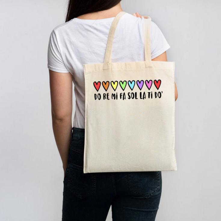 Music Teacher Hearts Music Teaching Canvas Tote Bag