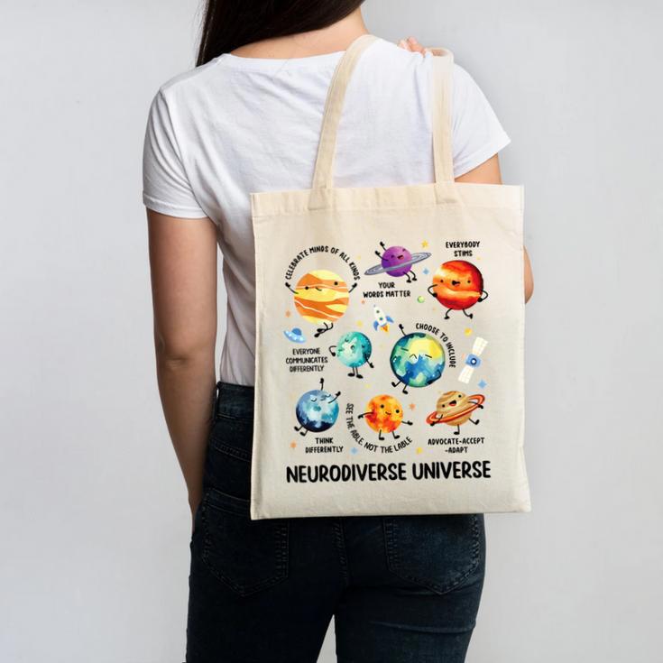 Neurodiverse Universe Space Planet Special Education Teacher Canvas Tote Bag