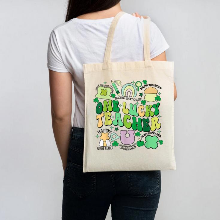 One Lucky Teacher St Patrick's Day Irish Teacher Lucky Era Canvas Tote Bag