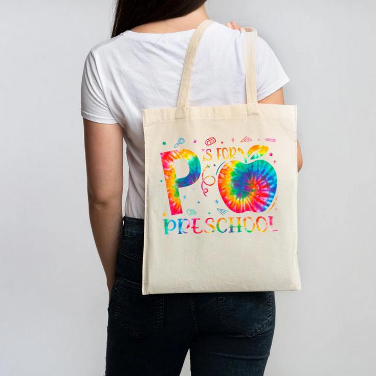 P Is For Preschool Tie Dye Back To School Teacher Men Women Girls Kids Canvas Tote Bag, trending gift P Is For Preschool Tie Dye Back To School Teacher Men Women Girls Kids Canvas Tote Bag, trending gift