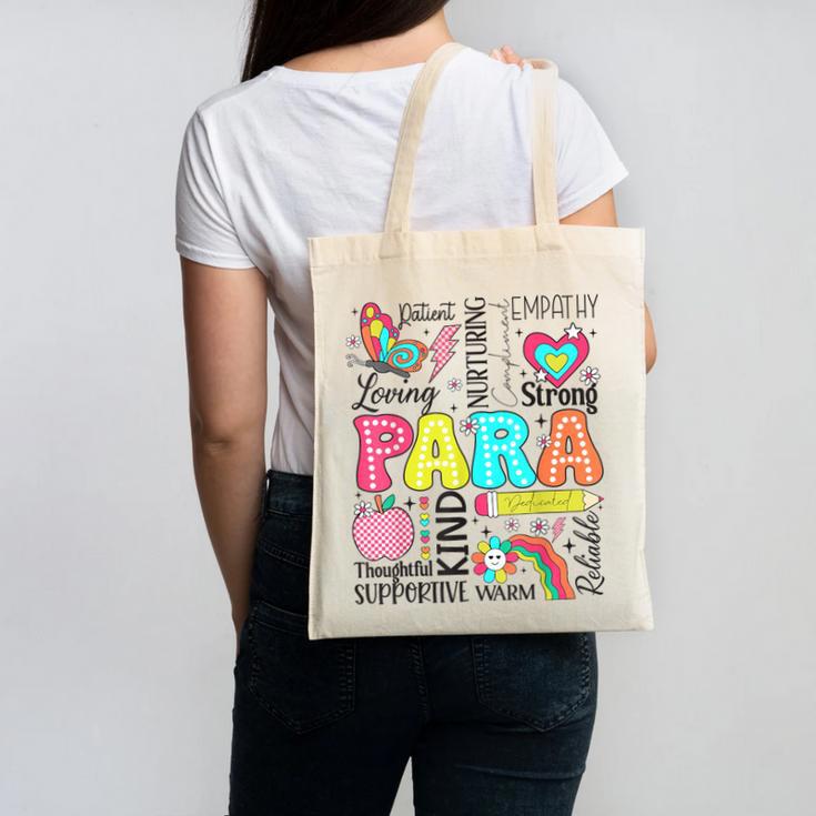 Para Paraprofessional Paraeducator Teacher Back To School Canvas Tote Bag
