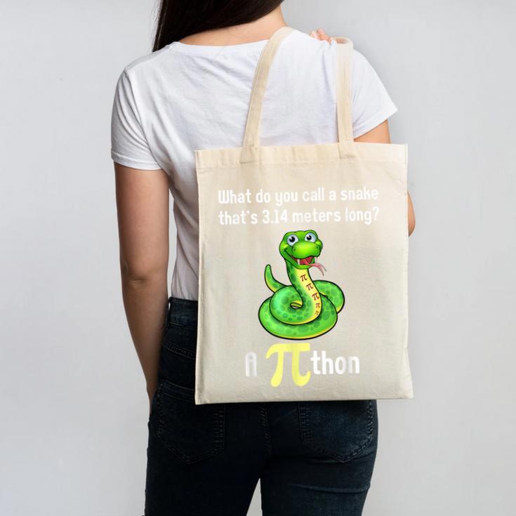 Pi Day Puns Pithon Math Teacher Jokes Women Men Kids Canvas Tote Bag, trending gift