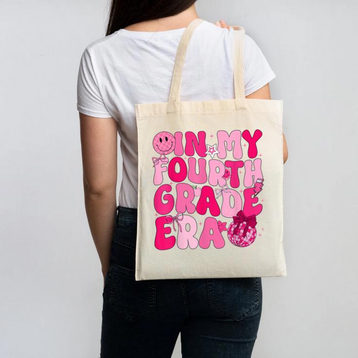 Pink Fourth Grade Era 4th Back To School Grade Teacher Canvas Tote Bag