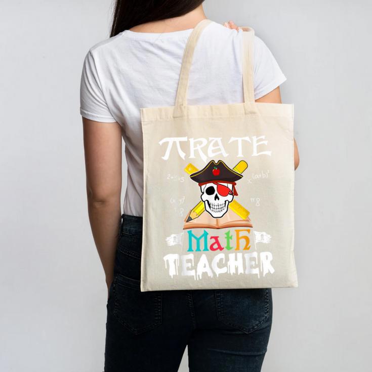 Pirate Math Teacher Skull Pirate Halloween Costume Canvas Tote Bag, trending gift Pirate Math Teacher Skull Pirate Halloween Costume Canvas Tote Bag, trending gift