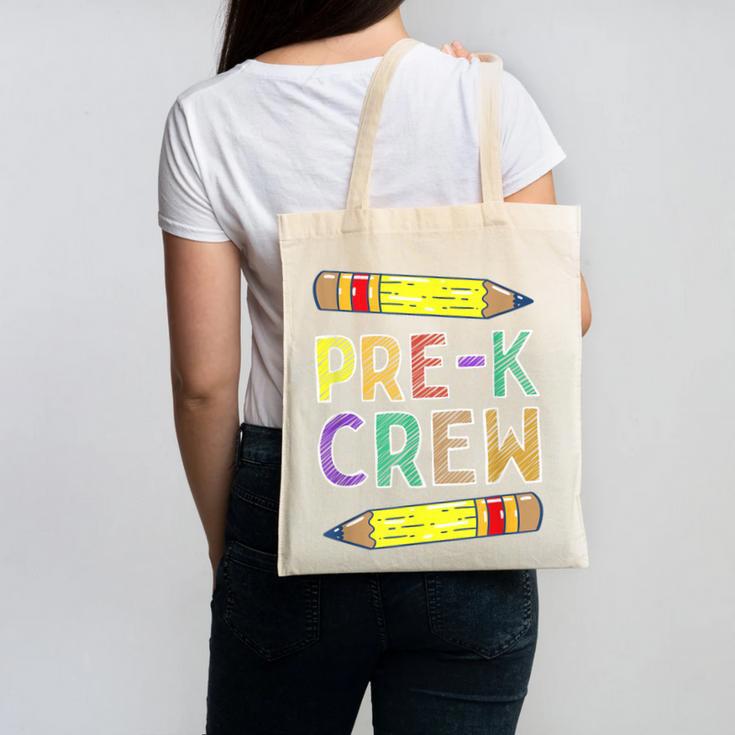 Pre-K Crew PreK Teachers Back To School Canvas Tote Bag, trending gift Pre-K Crew PreK Teachers Back To School Canvas Tote Bag, trending gift