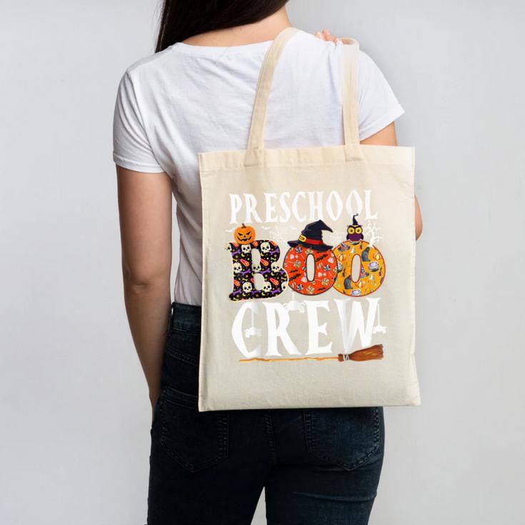Preschool Boo Crew Teacher Halloween Canvas Tote Bag