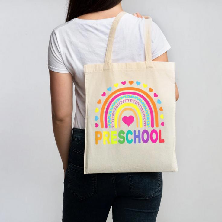 Preschool Rainbow Girls Boys Kids Teacher Back To School Canvas Tote Bag, trending gift Preschool Rainbow Girls Boys Kids Teacher Back To School Canvas Tote Bag, trending gift