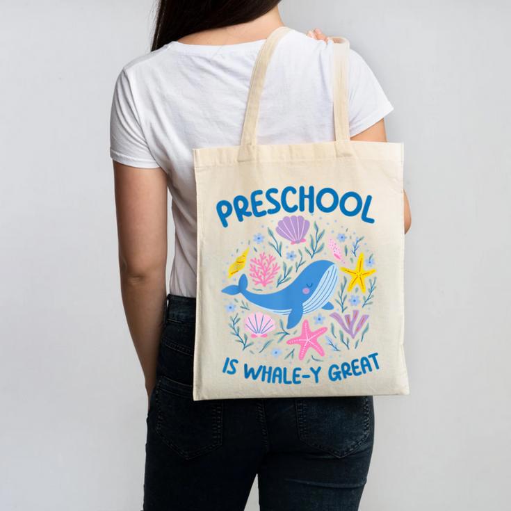 Preschool Is Whale-y Great Preschool Teacher Canvas Tote Bag
