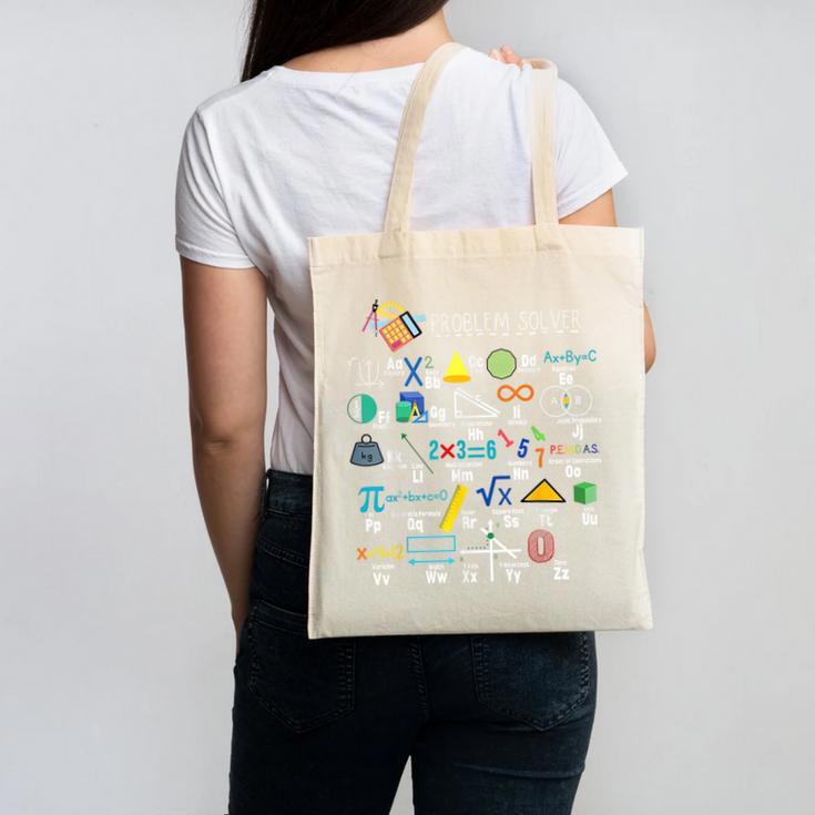 Problem Solver Math Alphabet ABC Teacher Students Canvas Tote Bag, trending gift Problem Solver Math Alphabet ABC Teacher Students Canvas Tote Bag, trending gift