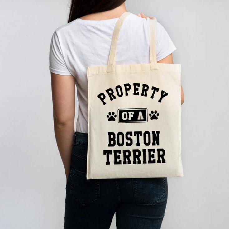 Property Of Boston Terrier Boston Terrier Shirt Canvas Tote Bag