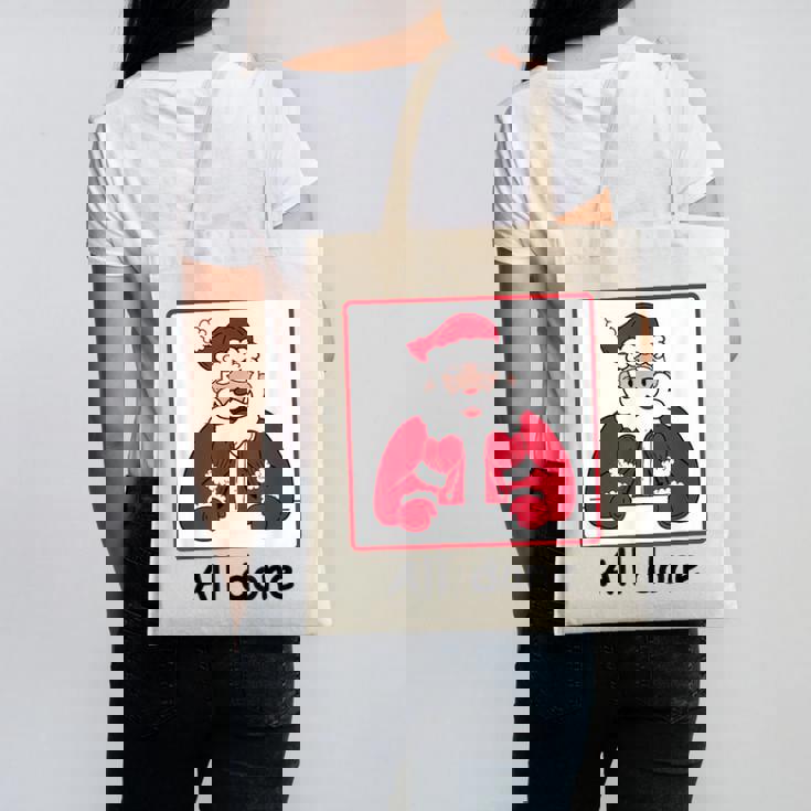 Retro All Done Christmas Special Ed Teacher Team Santa Women Canvas Tote Bag