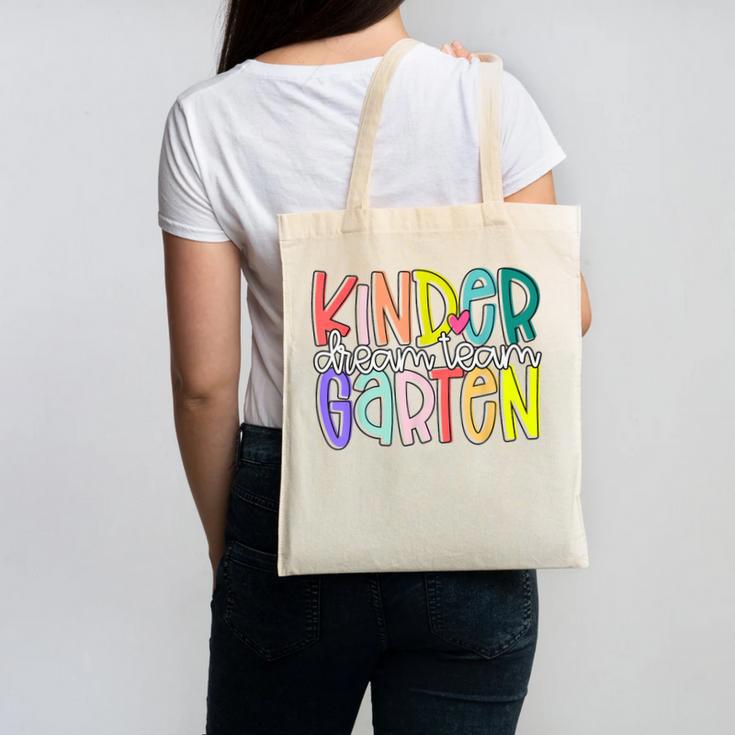 Retro Kindergarten Dream Team Back To School Teacher Kids Canvas Tote Bag, trending gift Retro Kindergarten Dream Team Back To School Teacher Kids Canvas Tote Bag, trending gift