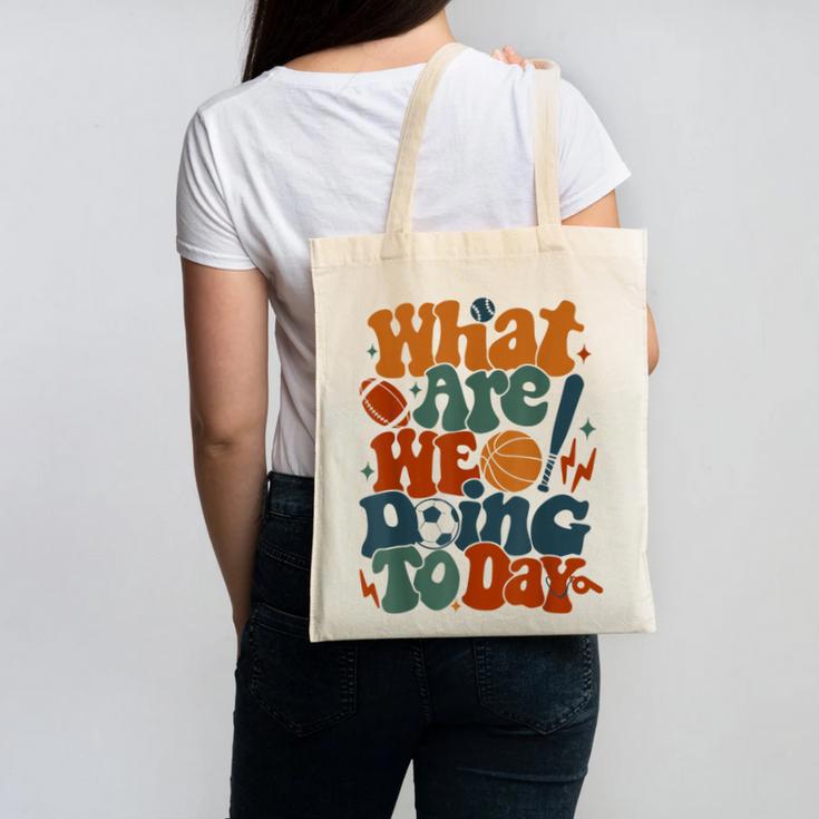 Retro PE Teacher What Are We Doing Today School Coach Women Canvas Tote Bag