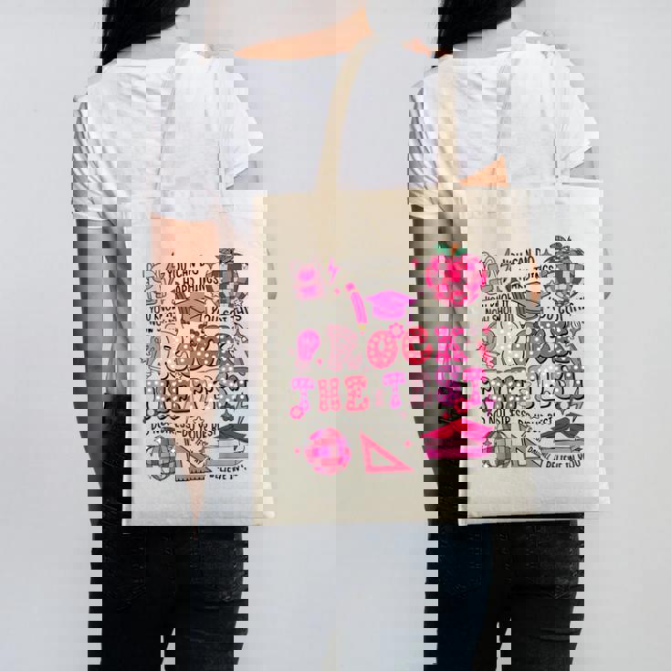 Rock The Test Testing Day Don&#x27;t Stress Do Your Best Teacher For Men Women Girls Kids Canvas Tote Bag