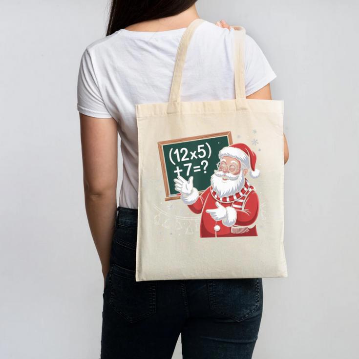 Santa Teacher 67 Math Christmas Xmas Holiday Number 67 Canvas Tote Bag, trending gift Santa Teacher 67 Math Christmas Xmas Holiday Number 67 Canvas Tote Bag, trending gift