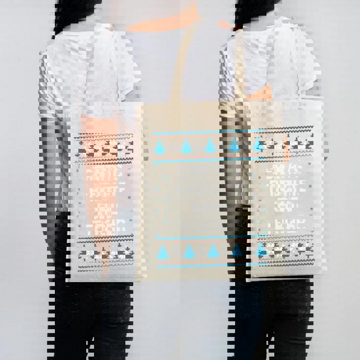 Santas Favorite Band Teacher Christmas Canvas Tote Bag