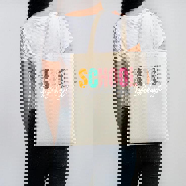 School Psychologist Rainbow Psychology Teacher Canvas Tote Bag