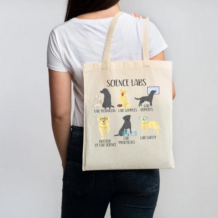Science Labs Dogs Labrador Retriever Science Teacher Canvas Tote Bag