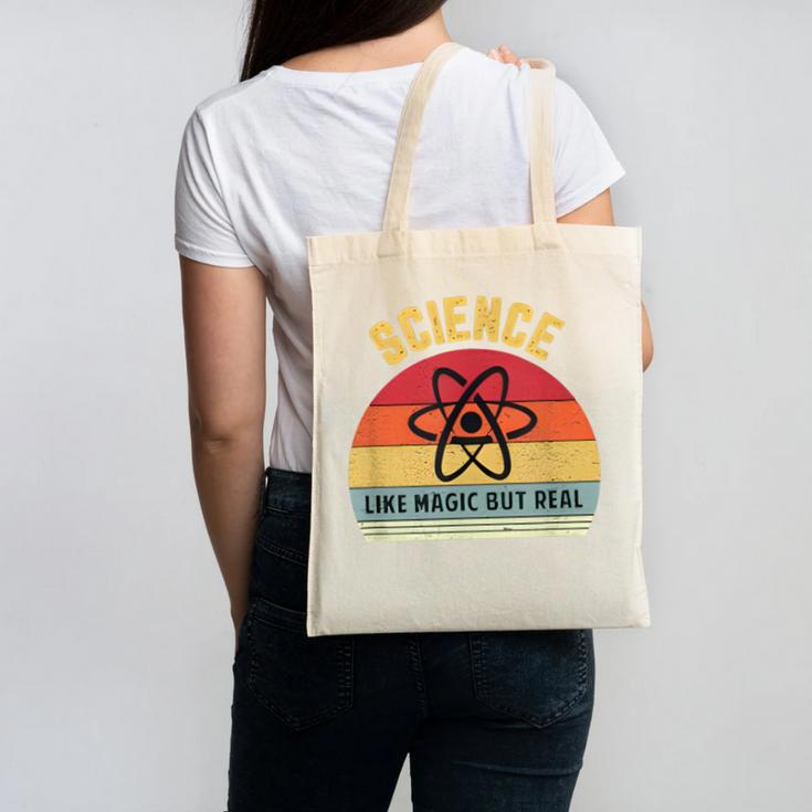 Science Like Magic But Real Science Teacher Graphics Geek Canvas Tote Bag