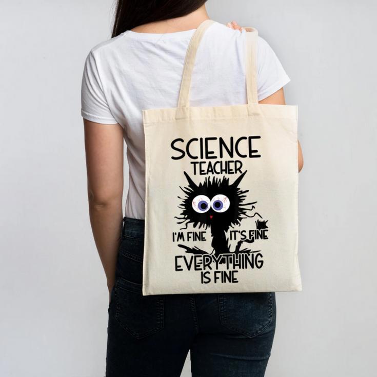 Science Teacher Appreciation Merch -Adults -Youth Grey Classic Fit Modern Science Theme Cartoon Canvas Tote Bag