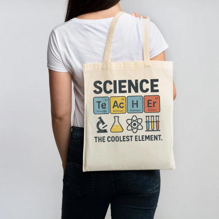 Science Teacher Periodic Table Jokes Chemistry Pun Canvas Tote Bag