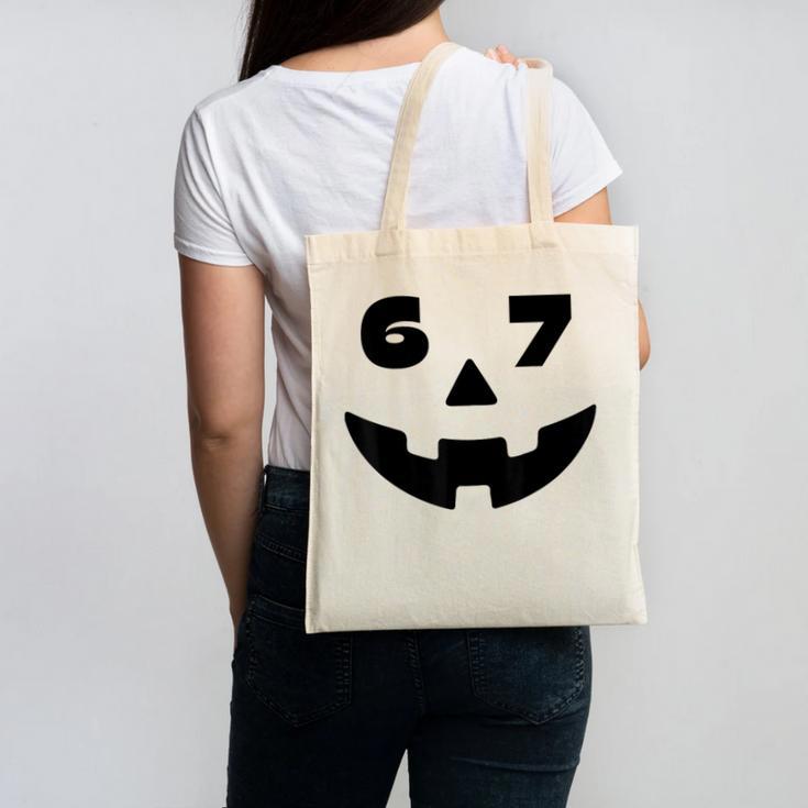 Six Seven Halloween Costume For Students Teachers 6 7 Canvas Tote Bag