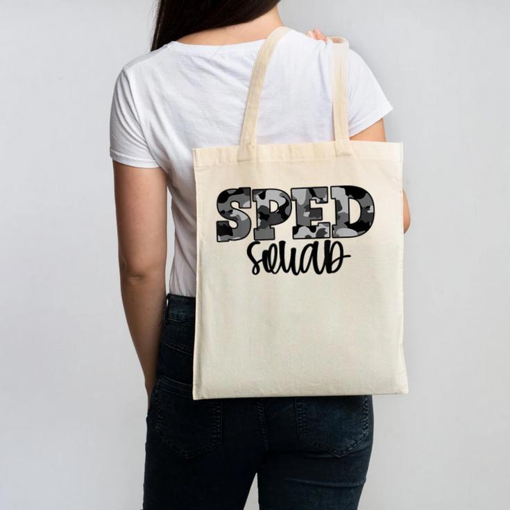 Special Education Squad Camo SPED Teacher Canvas Tote Bag