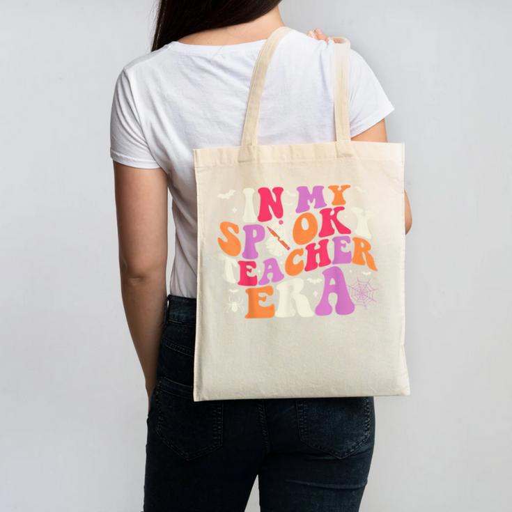 In My Spooky Teacher Era Halloween Teacher Back To School Canvas Tote Bag, trending gift In My Spooky Teacher Era Halloween Teacher Back To School Canvas Tote Bag, trending gift