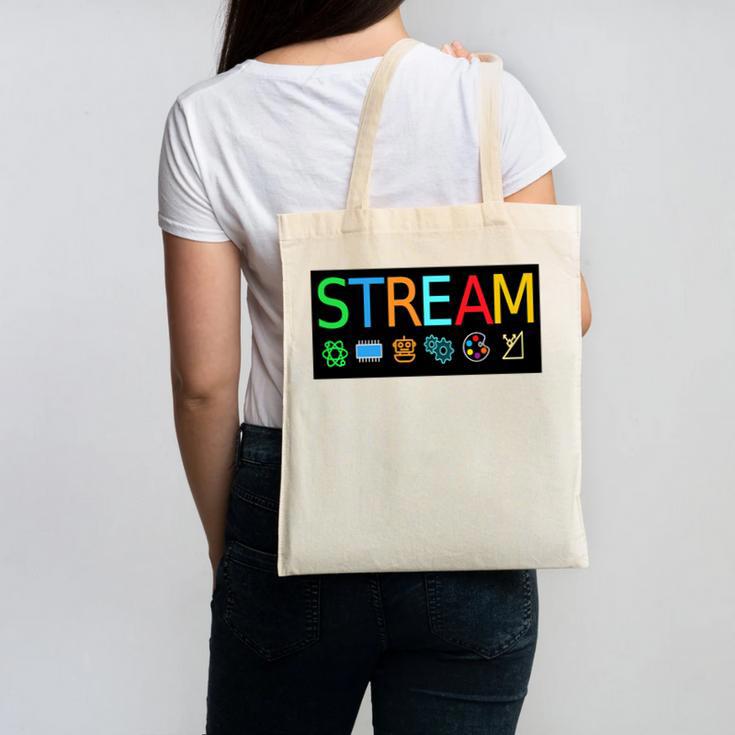 Stream Technology Robotics Shirt For Teachers And Students Premium Tri-Blend Canvas Tote Bag