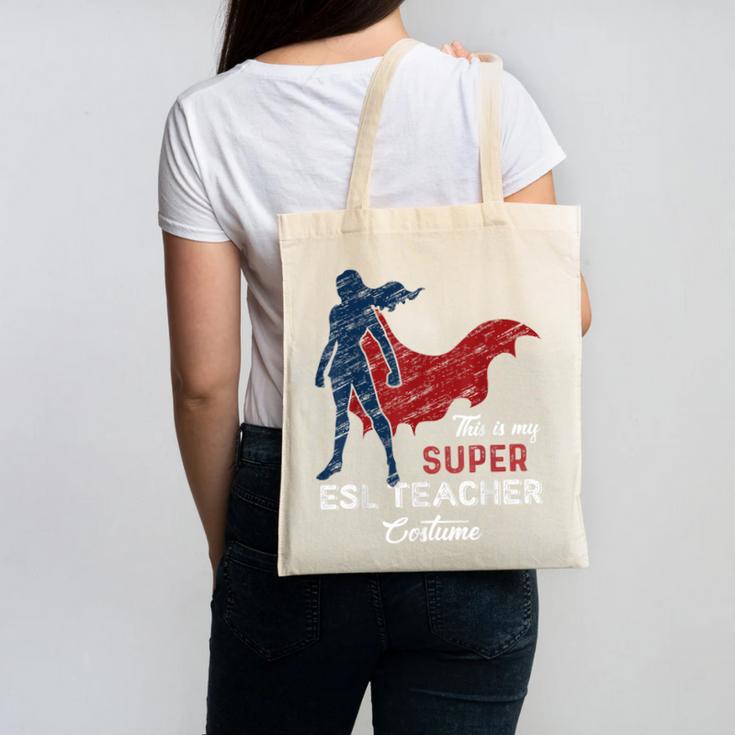 This Is My Super ESL Teacher Costume Lazy Halloween Canvas Tote Bag, Esl Teacher Gifts, Super Teacher Gifts, trending gift This Is My Super ESL Teacher Costume Lazy Halloween Canvas Tote Bag, Esl Teacher Gifts, Super Teacher Gifts, trending gift
