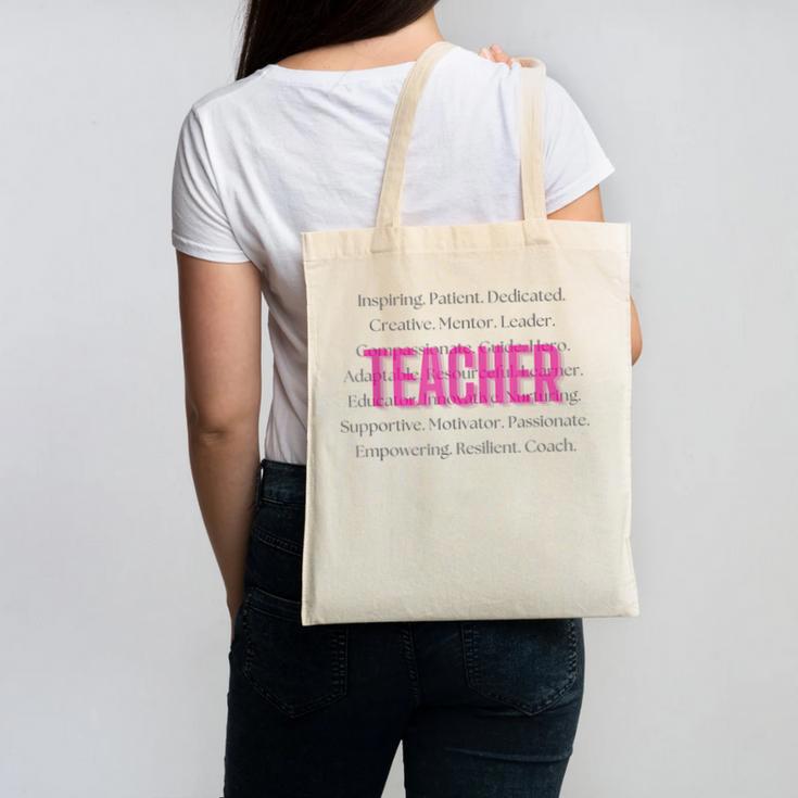 TEACH Inspirational Teacher Comfortable & Stylish T-Shirt Canvas Tote Bag